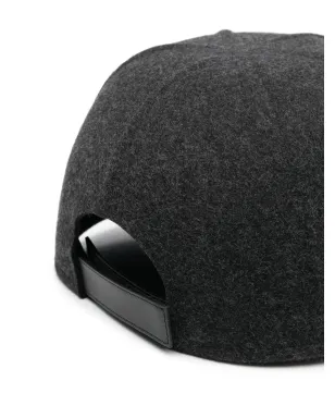Prada triangle-logo felt baseball cap - Grey - サムネイル2