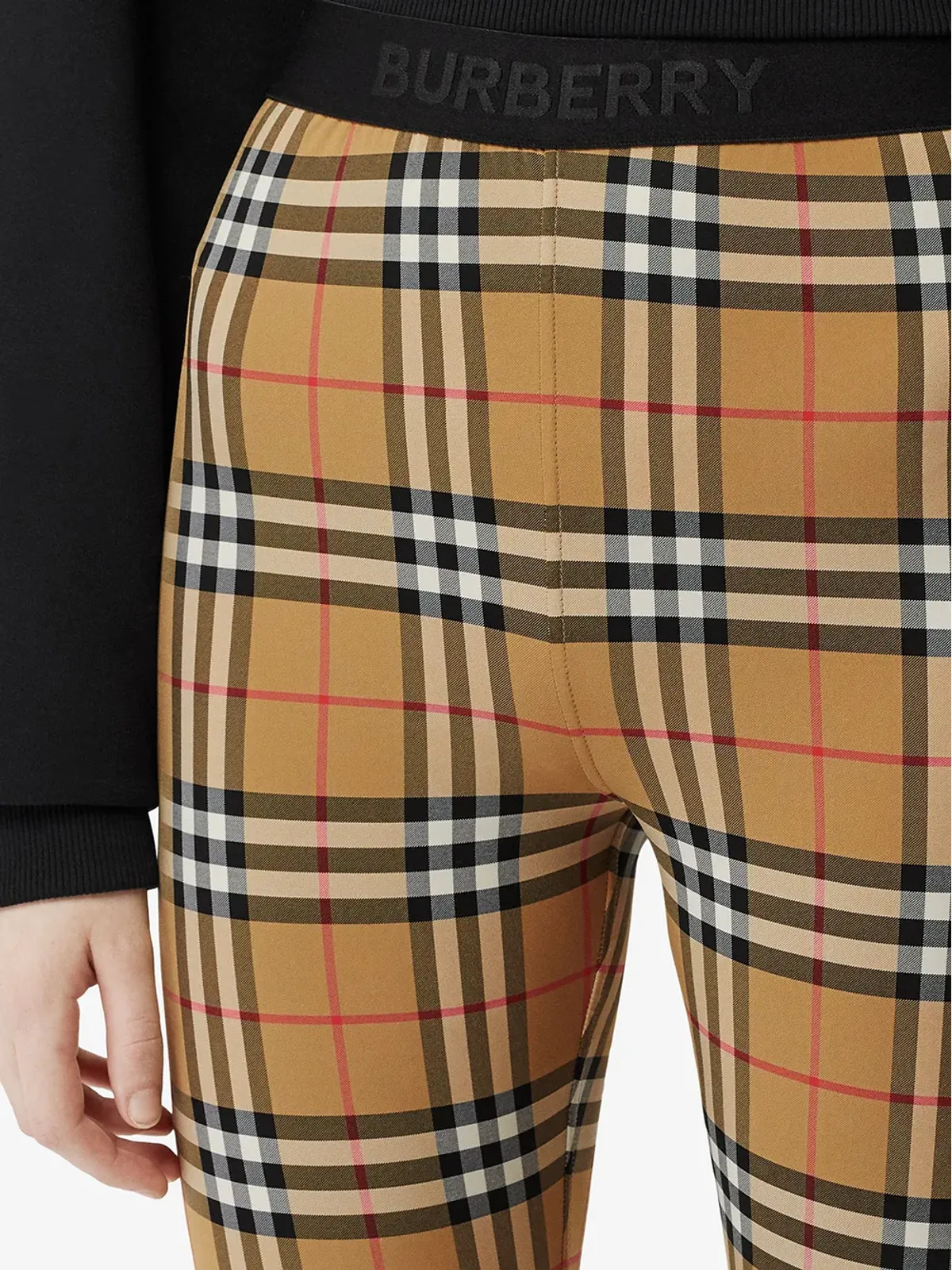 Burberry ヴィンテージ チェック ロゴ レギンス - 画像5
