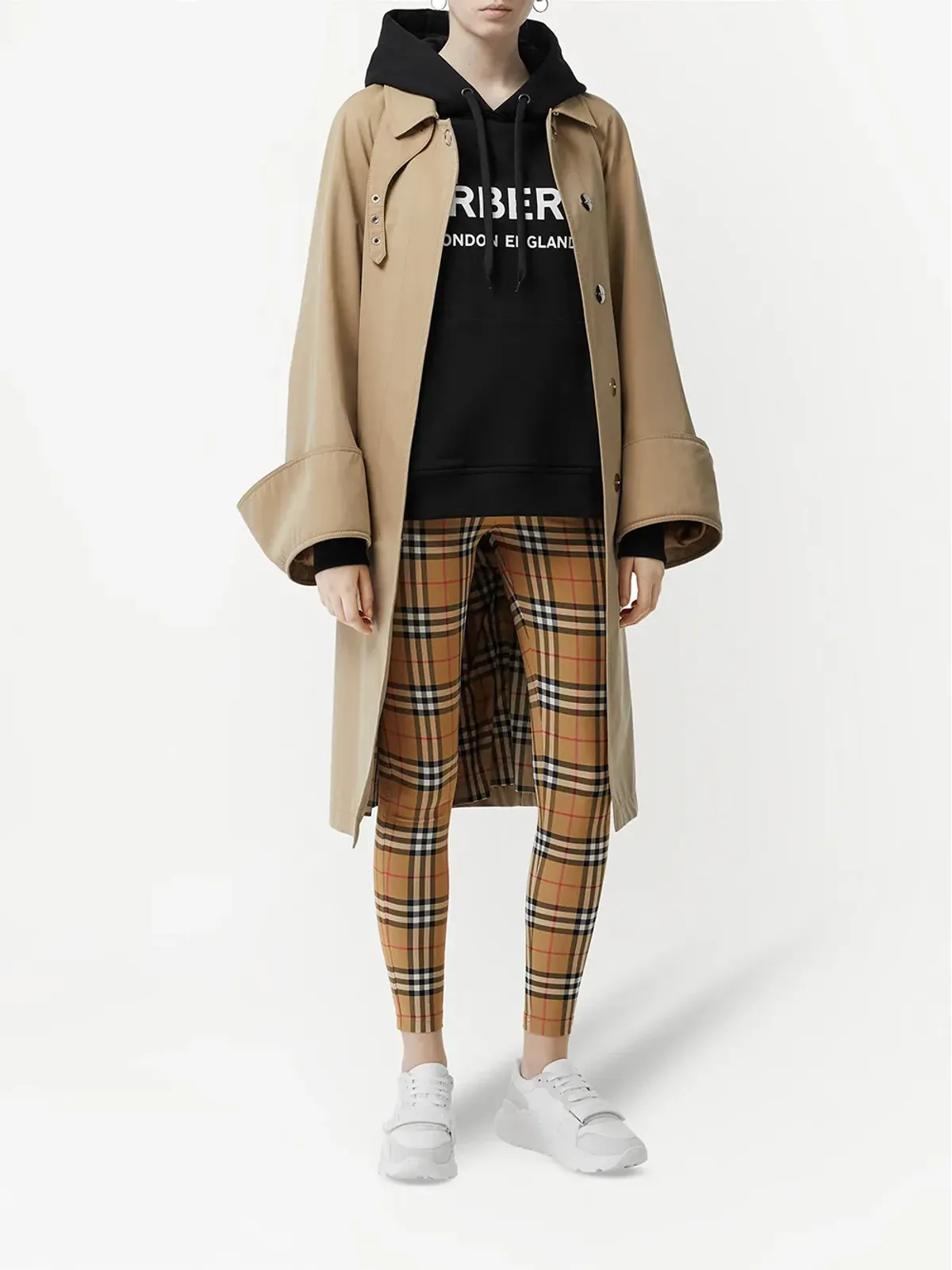 Burberry ヴィンテージ チェック ロゴ レギンス - 画像2
