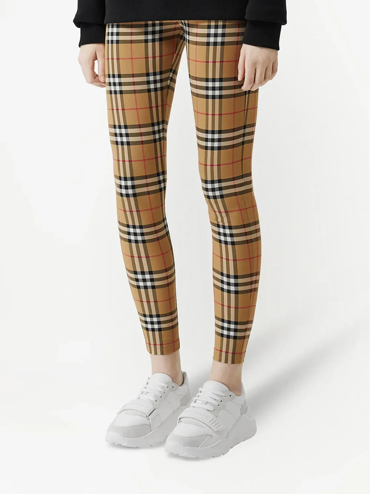 Burberry ヴィンテージ チェック ロゴ レギンス - 画像3