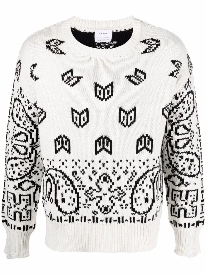 Rhude RHUDE ペイズリープリント コットンジャンパーの商品画像