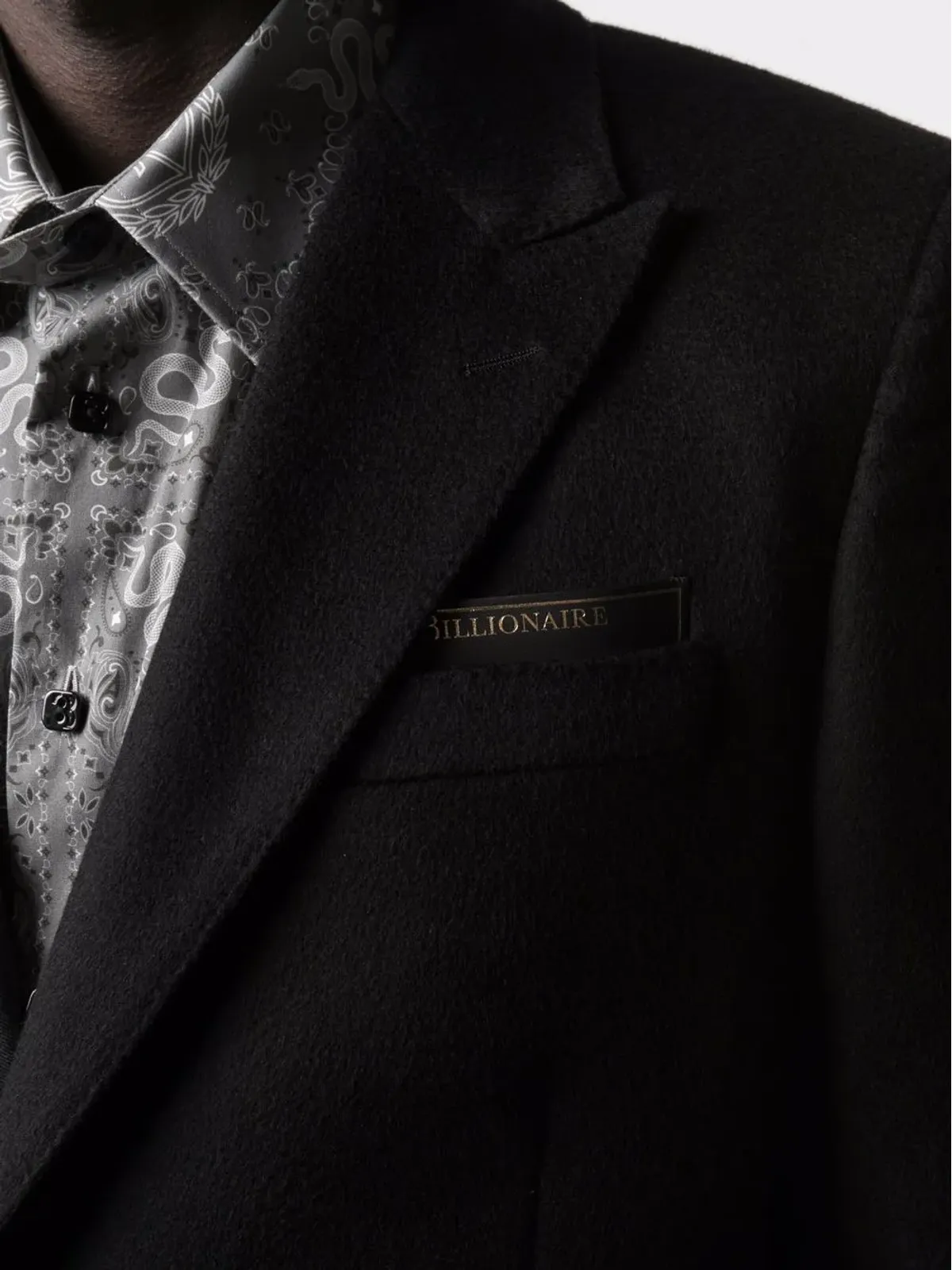 Billionaire ロゴ入りシングルブレスト カシミヤ コート - 画像5