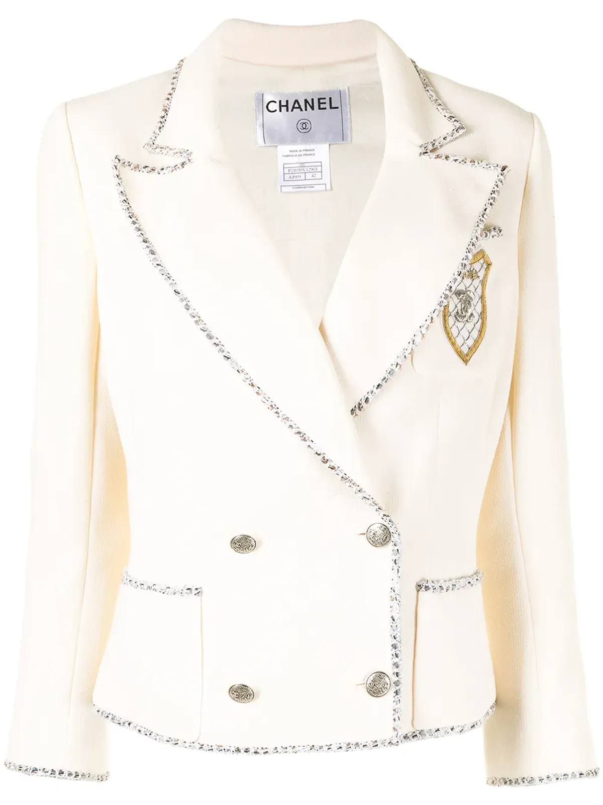 CHANEL Pre-Owned Crest ダブルブレストジャケット - 画像1
