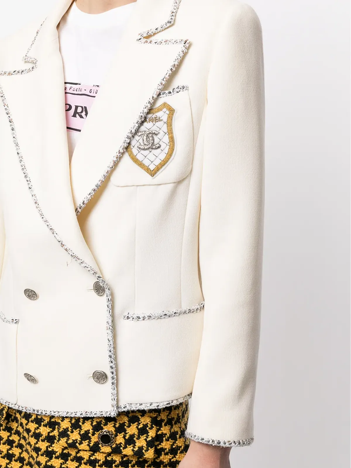 CHANEL Pre-Owned Crest ダブルブレストジャケット - 画像5