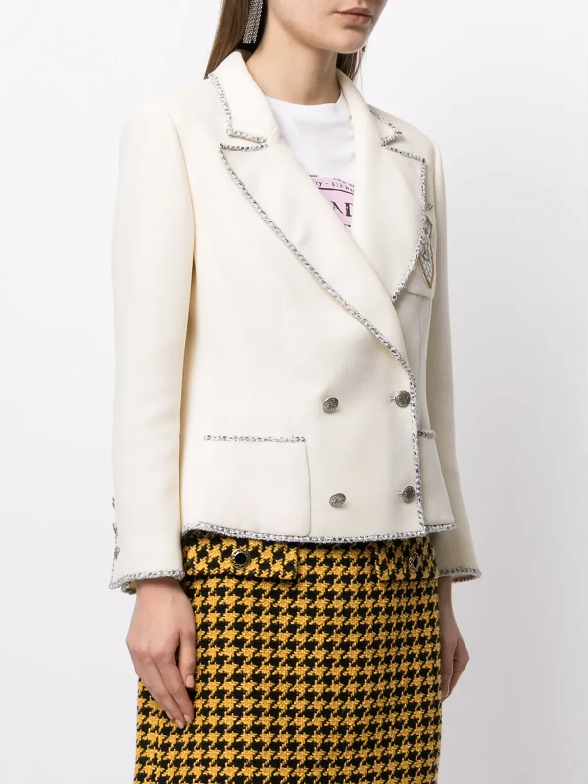 CHANEL Pre-Owned Crest ダブルブレストジャケット - 画像3