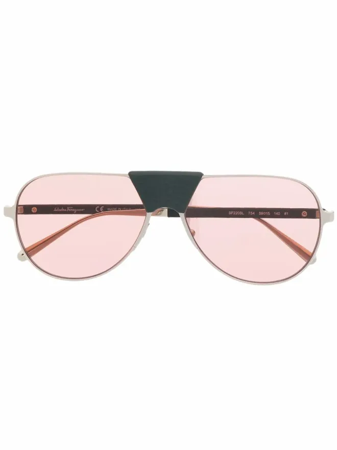 Ferragamo Eyewear Ferragamo Eyewear パイロットフレームサングラスの商品画像