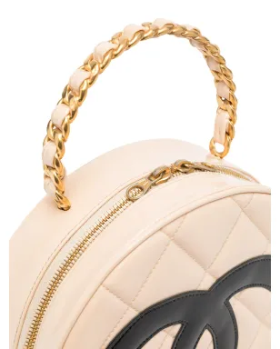 CHANEL Pre-Owned 1995 CC ダイヤモンドキルト ラウンドバッグ - サムネイル4