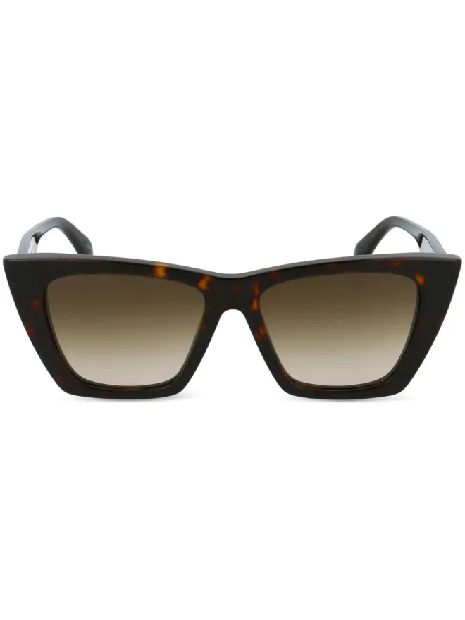 Alexander McQueen Eyewear Alexander McQueen Eyewear tortoiseshell cat-eye sunglasses - Brownの商品画像