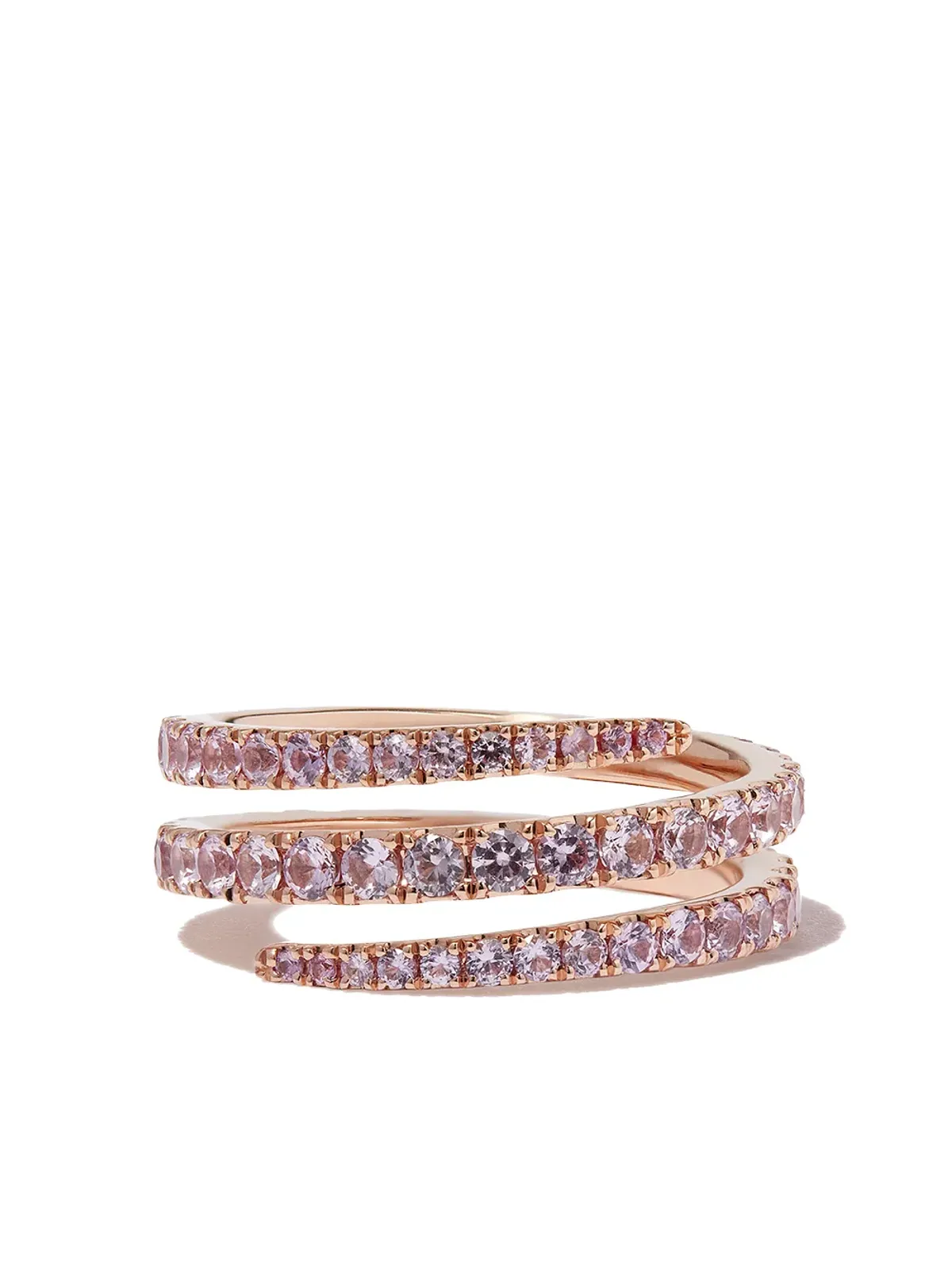 Anita Ko 18kt yellow gold Coil diamond ring - Pink - 画像2