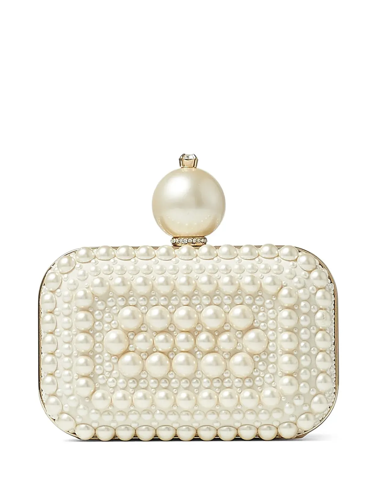 Jimmy Choo マイクロクラウド パール装飾クラッチバッグ - ホワイト - 画像2