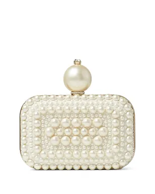 Jimmy Choo マイクロクラウド パール装飾クラッチバッグ - ホワイト - サムネイル2