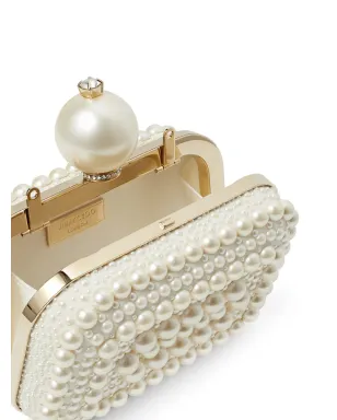 Jimmy Choo マイクロクラウド パール装飾クラッチバッグ - ホワイト - サムネイル4