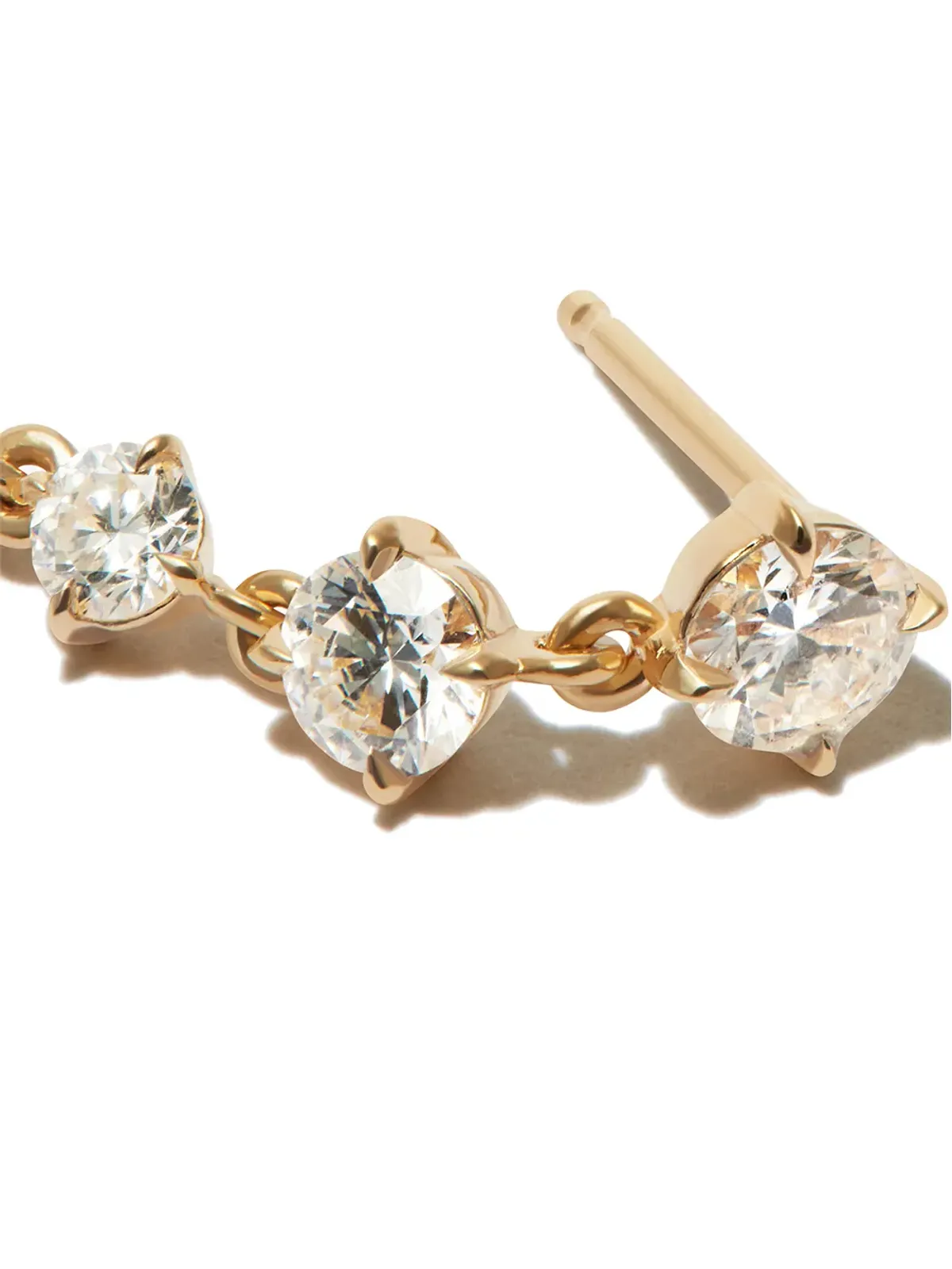 Lizzie Mandler Fine Jewelry 18K イエローゴールド Éclat Five Drop ダイヤモンド ピアス - 画像3