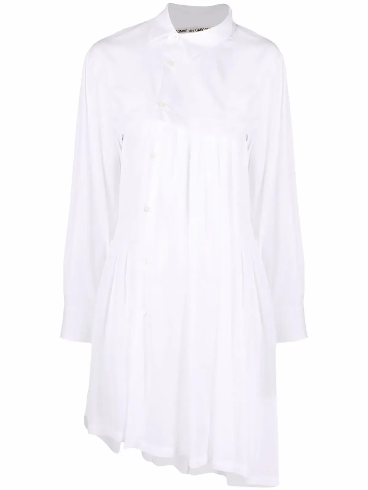 Comme Des Garçons アシンメトリックプリーツシャツ - 画像1