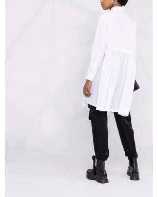 Comme Des Garçons アシンメトリックプリーツシャツ - サムネイル4