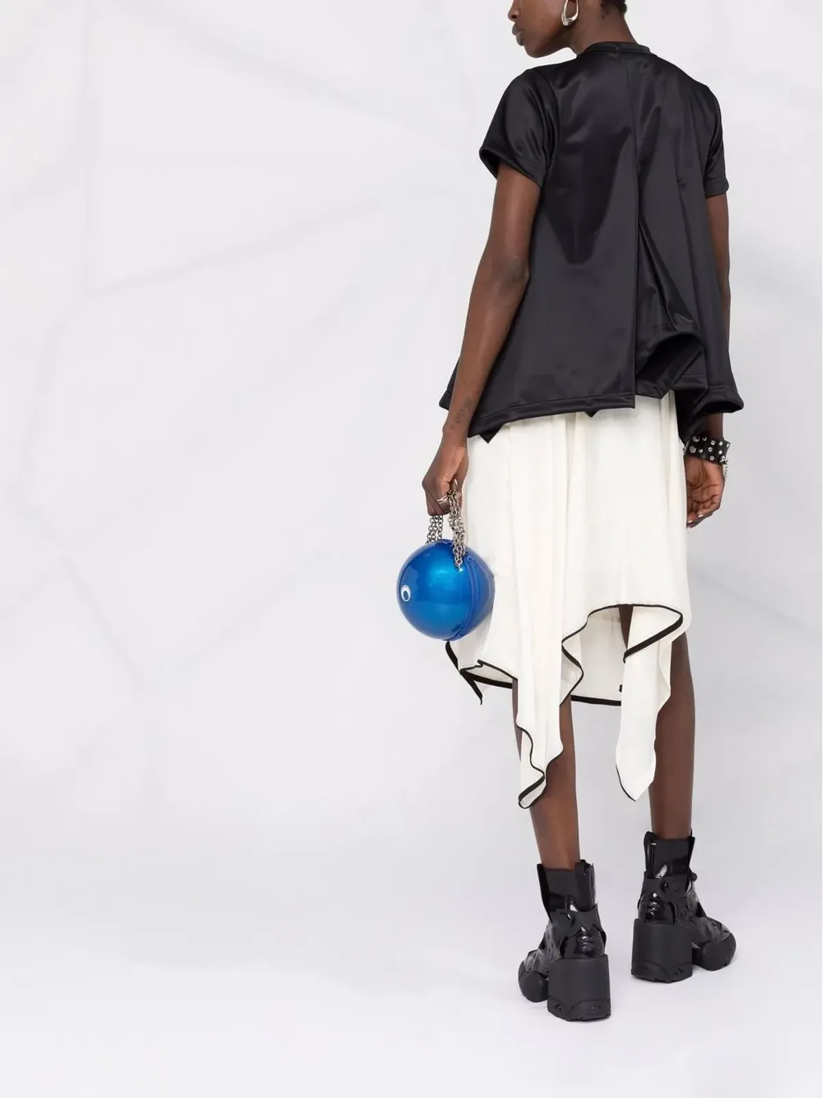 Comme Des Garçons ドレープディテール Tシャツ - 画像4