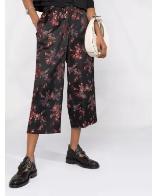 Comme Des Garçons Comme Des Garçons 花柄プリント クロップドパンツ - サムネイル5