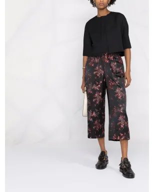 Comme Des Garçons Comme Des Garçons 花柄プリント クロップドパンツ - サムネイル2