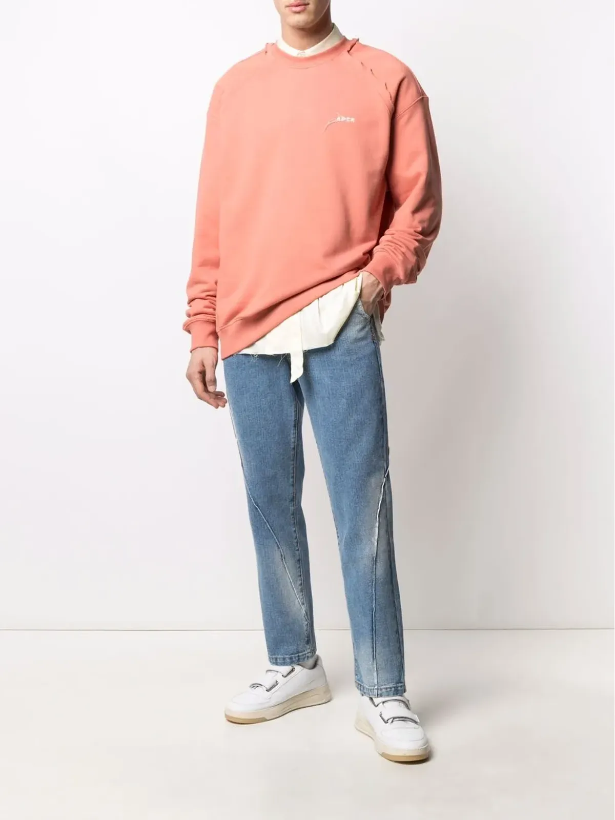 Ader Error Kaput 刺繍ロゴ入りコットン スウェットシャツ - ピンク - 画像2