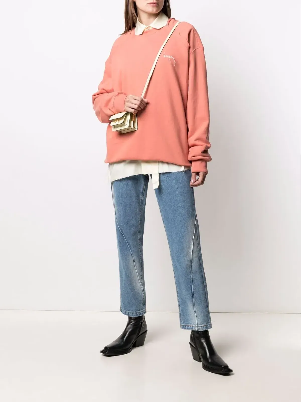 Ader Error Kaput 刺繍ロゴ入りコットン スウェットシャツ - ピンク - 画像3
