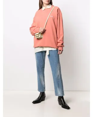 Ader Error Kaput 刺繍ロゴ入りコットン スウェットシャツ - ピンク - サムネイル3