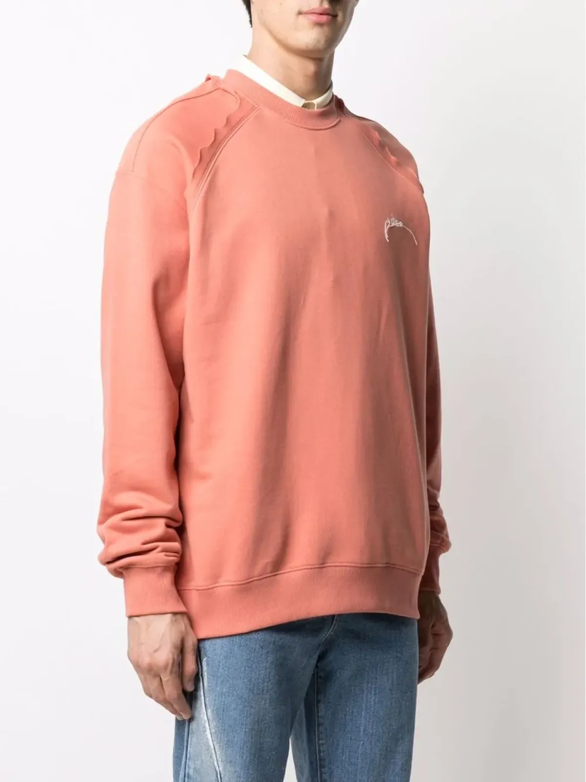 Ader Error Kaput 刺繍ロゴ入りコットン スウェットシャツ - ピンク - 画像4