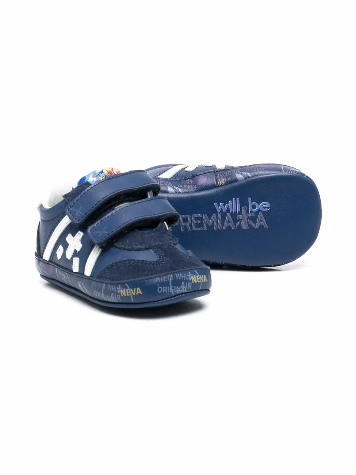 Premiata Kids Andy touch-strap sneakers - Blue - 画像2