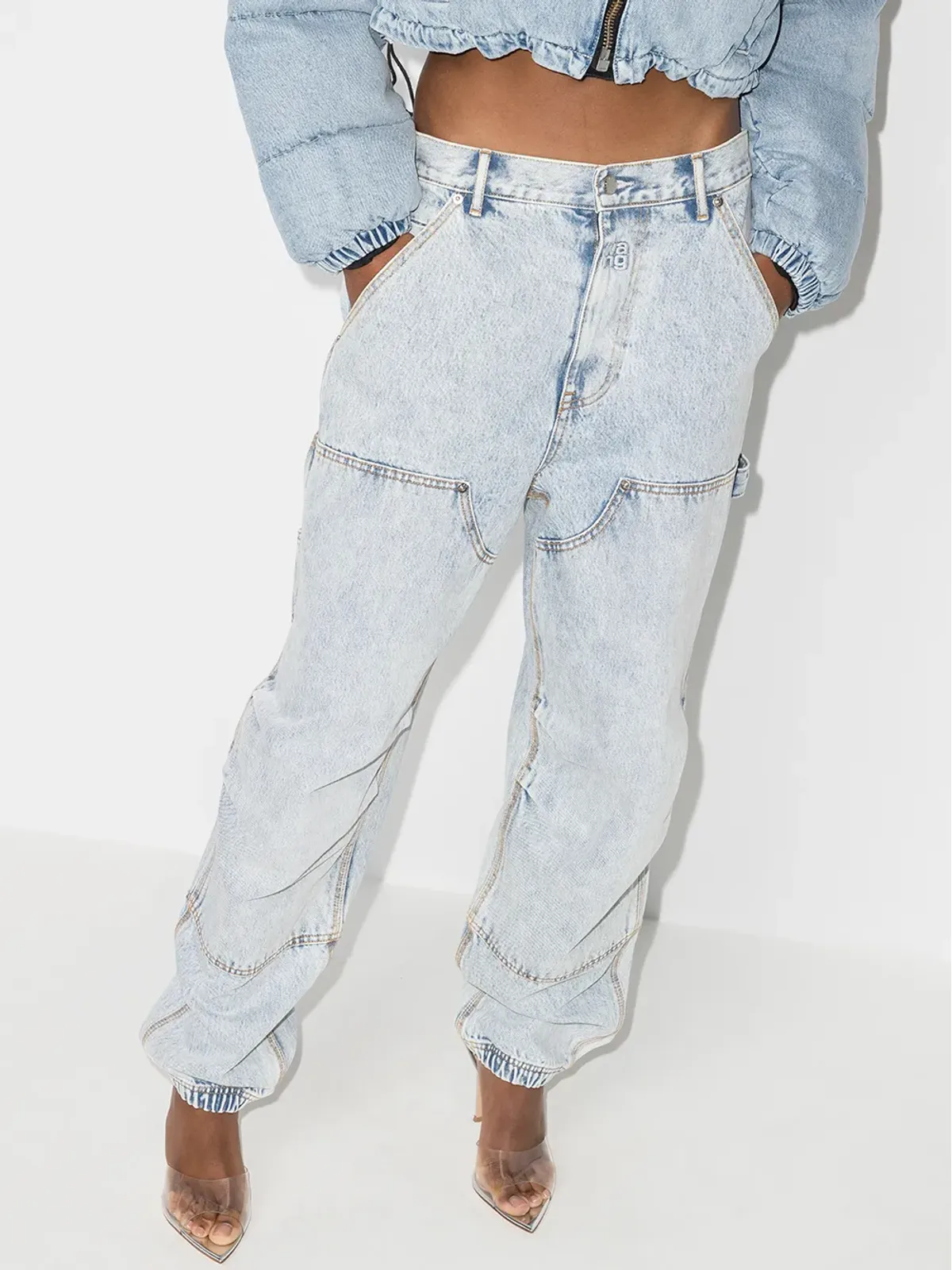 Alexander Wang ワイドレッグ・パネルドジーンズ - 画像2