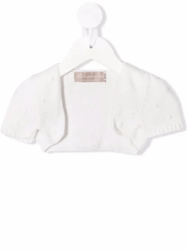 La Stupenderia La Stupenderia ポルカドット刺繍コットンボレロの商品画像