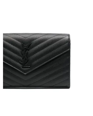 Saint Laurent クラシック・カサンドレ・チェーンウォレット - ブラック - サムネイル4