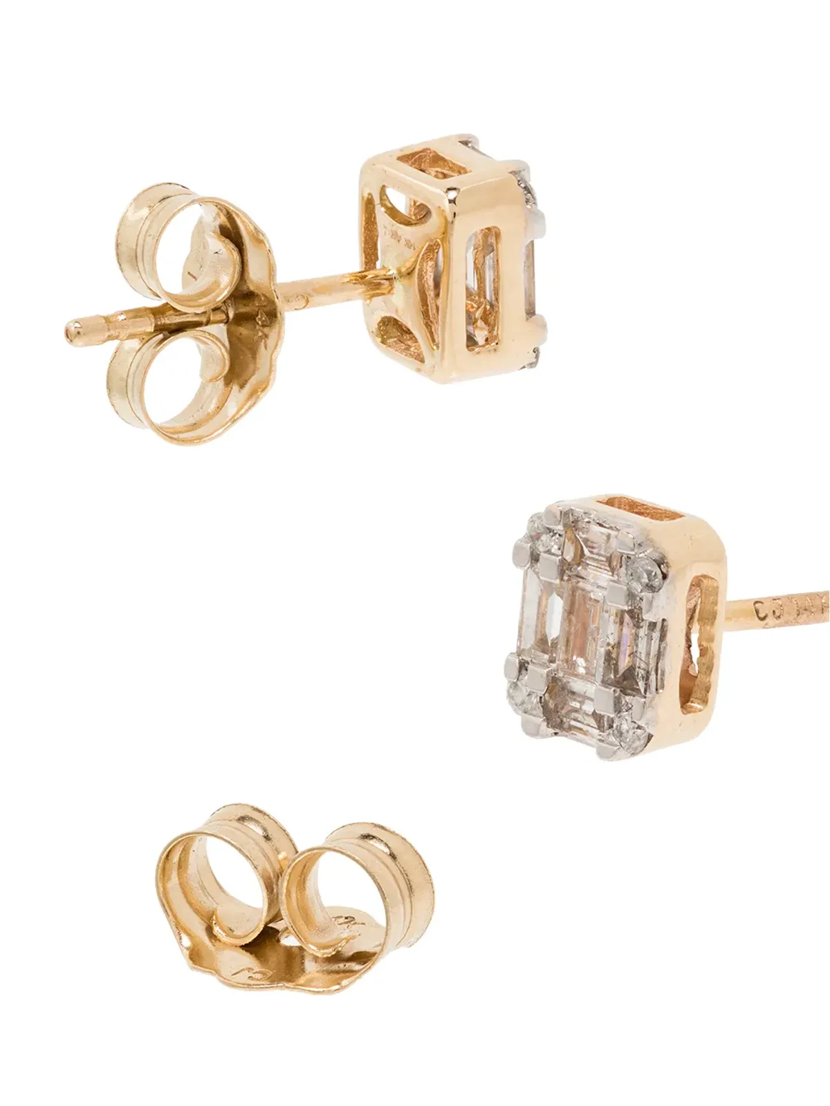 Adina Reyter 14K イエローゴールド ダイヤモンド スタッドピアス - 画像5