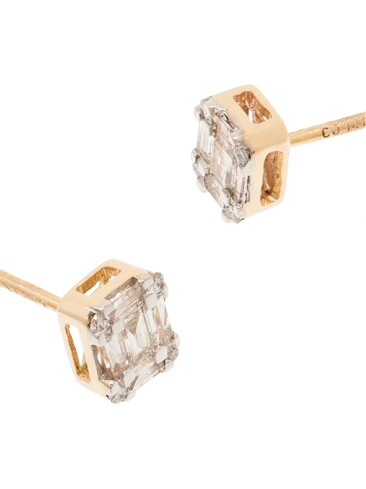 Adina Reyter 14K イエローゴールド ダイヤモンド スタッドピアス - 画像3