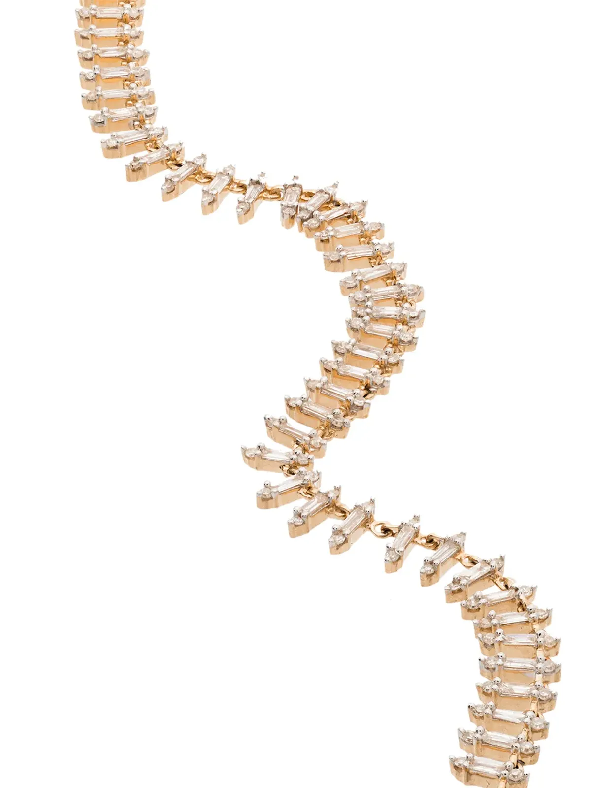 Adina Reyter アディナ レイター 14K イエローゴールド ハーフリヴィエラ ダイヤモンド ネックレス - 画像3