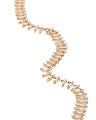 Adina Reyter アディナ レイター 14K イエローゴールド ハーフリヴィエラ ダイヤモンド ネックレス - サムネイル3