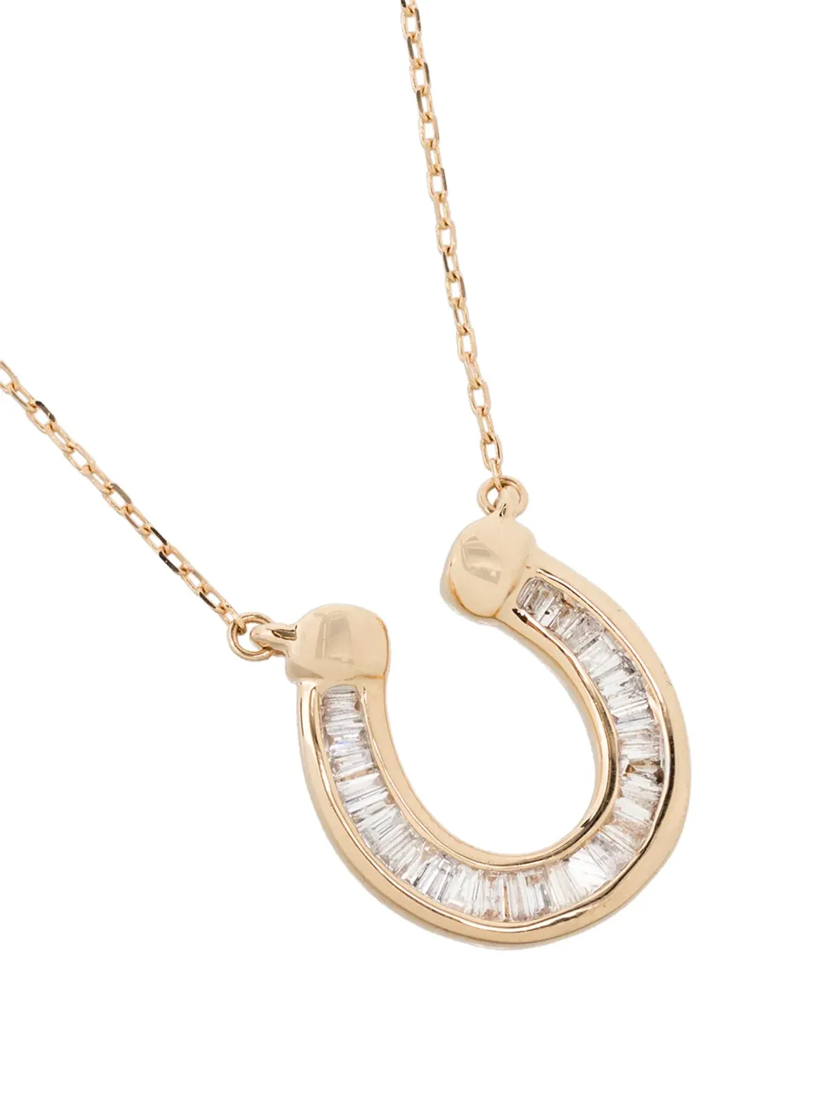 Adina Reyter 14K イエローゴールド ダイヤモンド ホースシュー ネックレス - 画像3