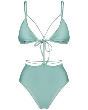 Noire Swimwear Temptation monokini - Green - サムネイル1