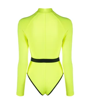 Noire Swimwear 長袖ワンピース水着 - イエロー - サムネイル2