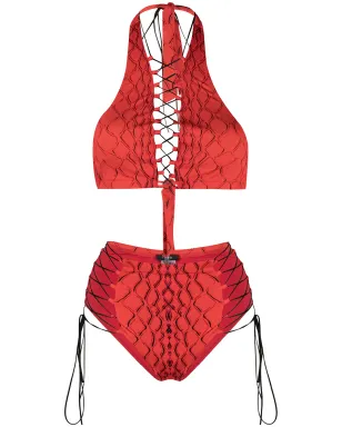 Noire Swimwear アディクテッド・スネークスキン柄ビキニ - サムネイル1
