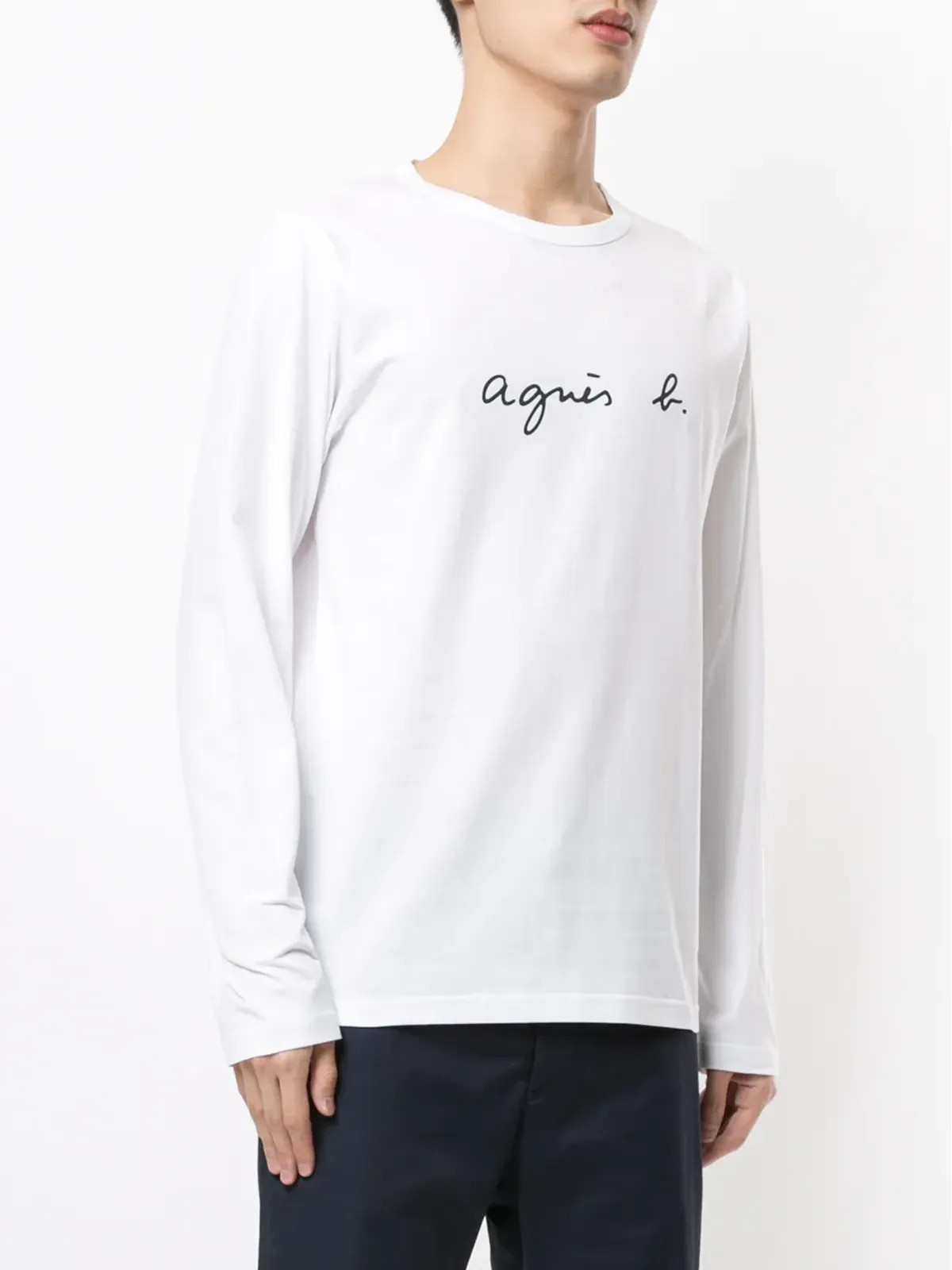 agnès b. ロゴプリント コットン Tシャツ - 画像3