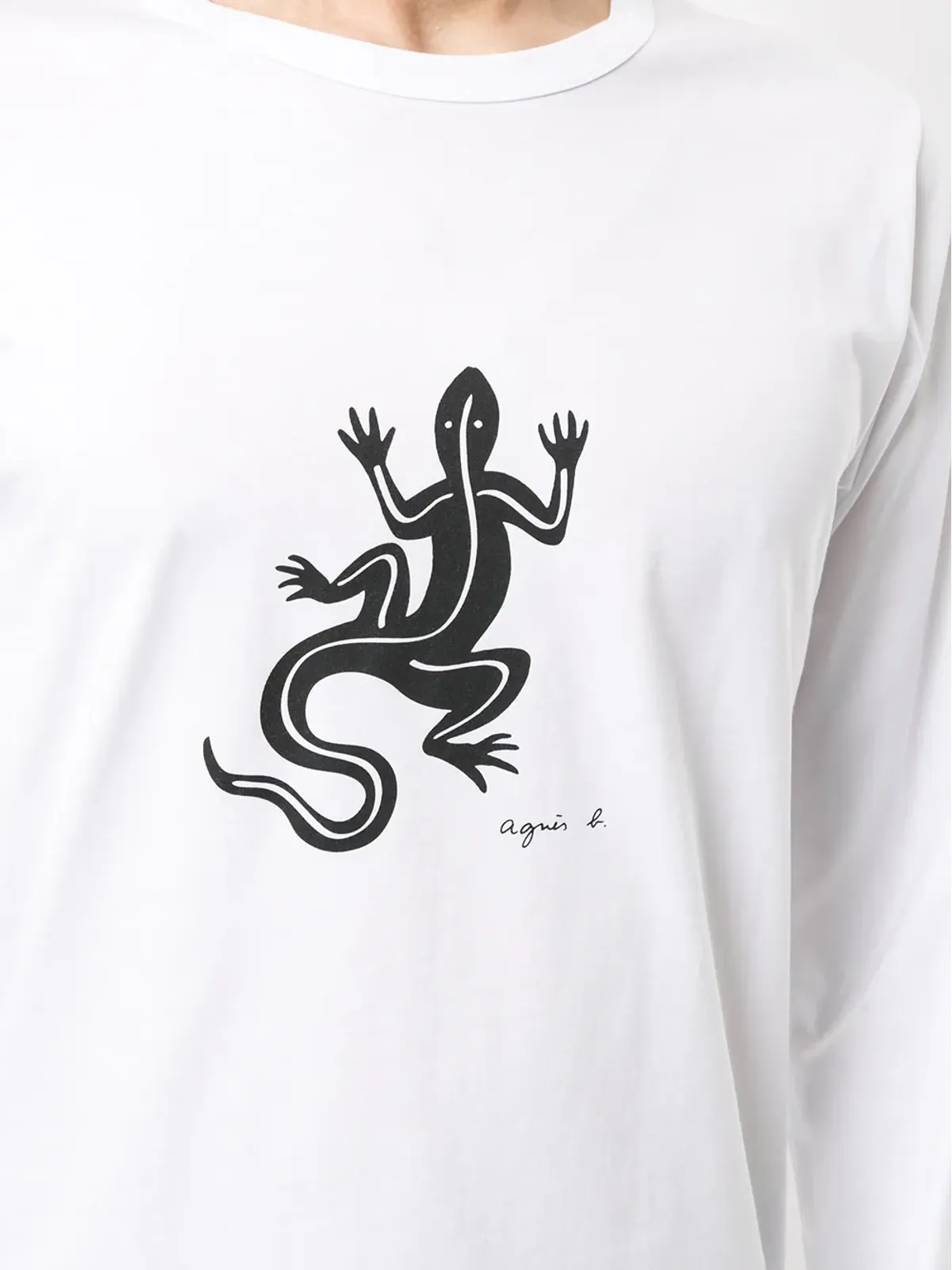 agnès b. リザード柄プリント Tシャツ - 画像5