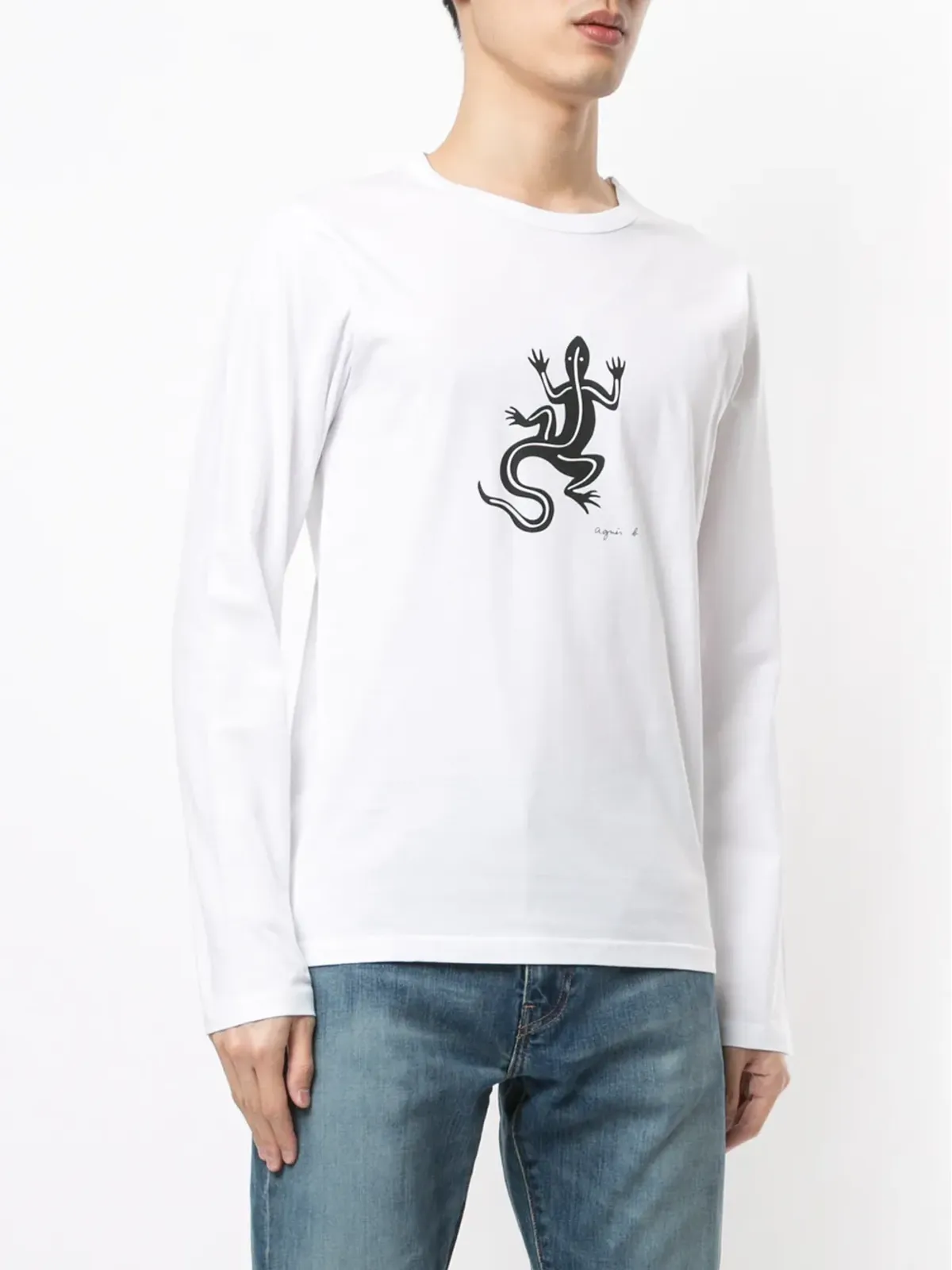 agnès b. リザード柄プリント Tシャツ - 画像3