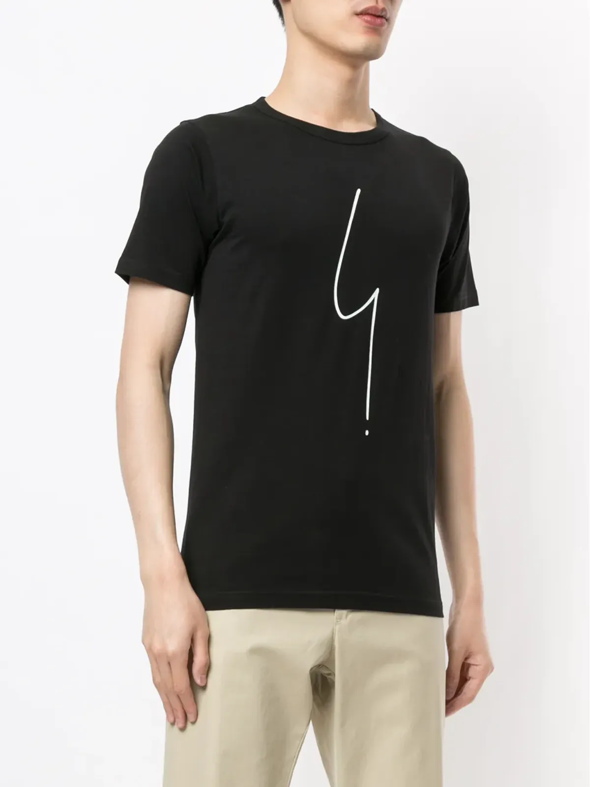 agnès b. scribble-print コットン Tシャツ - ブラック - 画像3