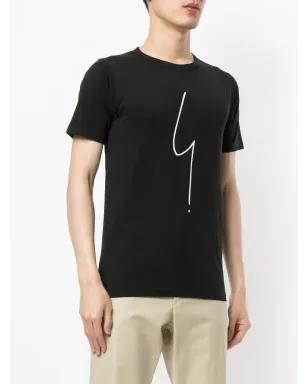 agnès b. scribble-print コットン Tシャツ - ブラック - サムネイル3
