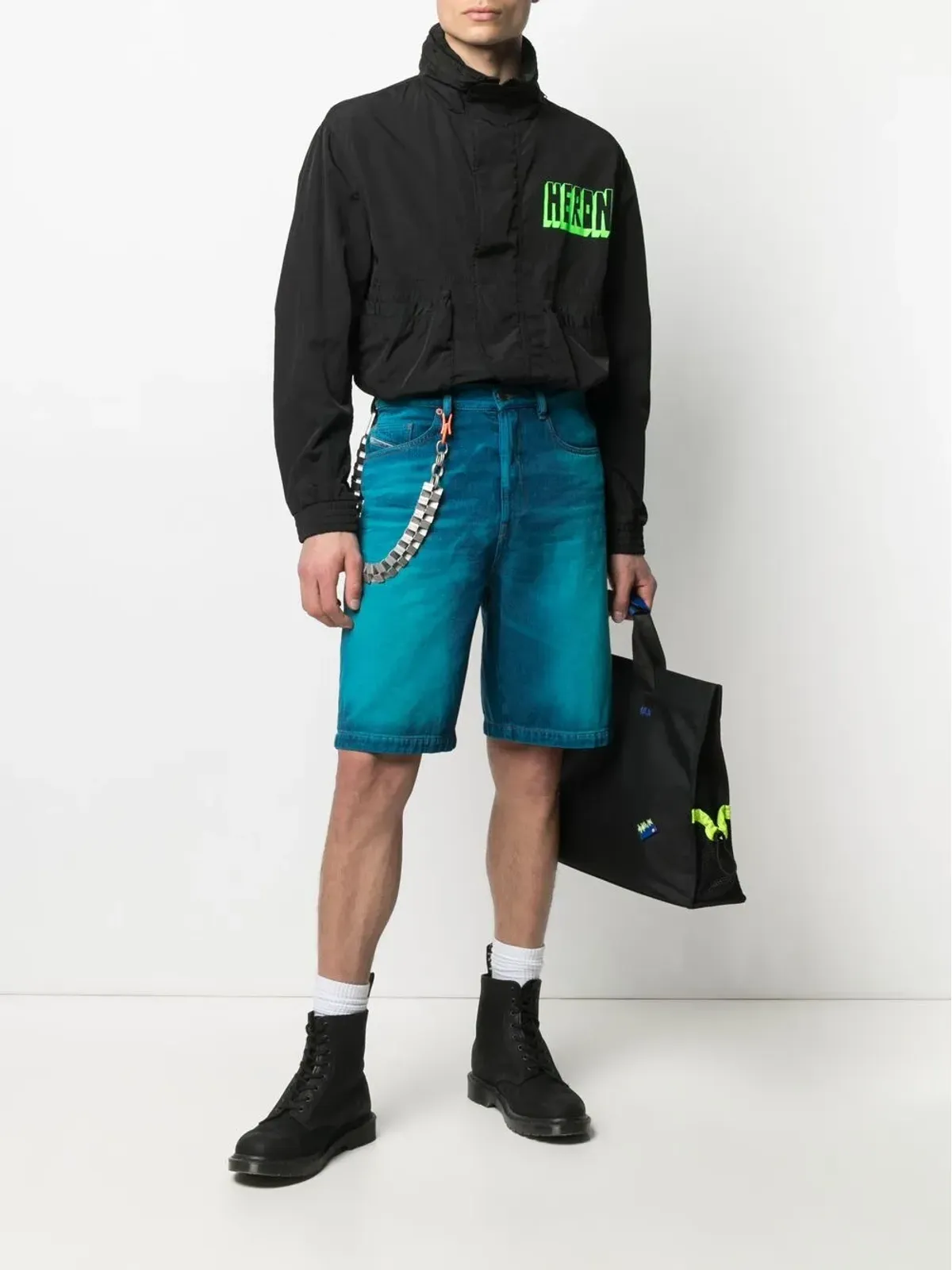 Diesel レーザーエフェクトデニムショーツ - 画像2