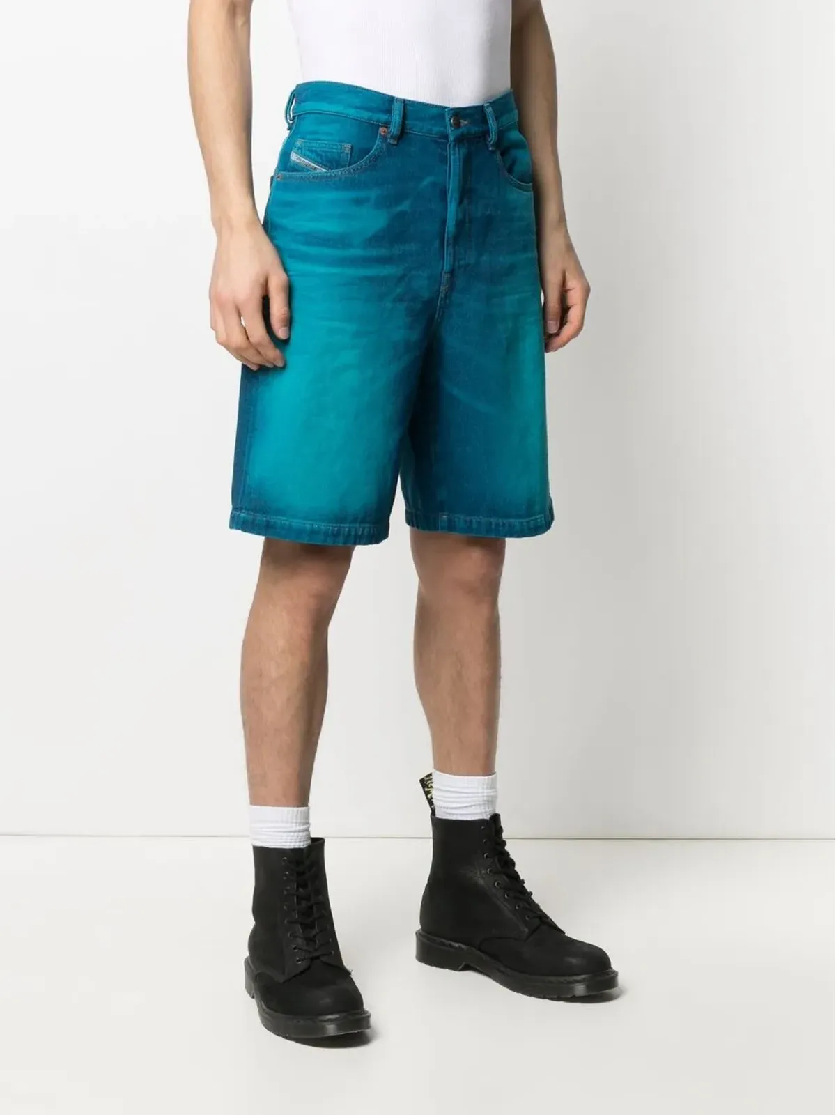 Diesel レーザーエフェクトデニムショーツ - 画像3