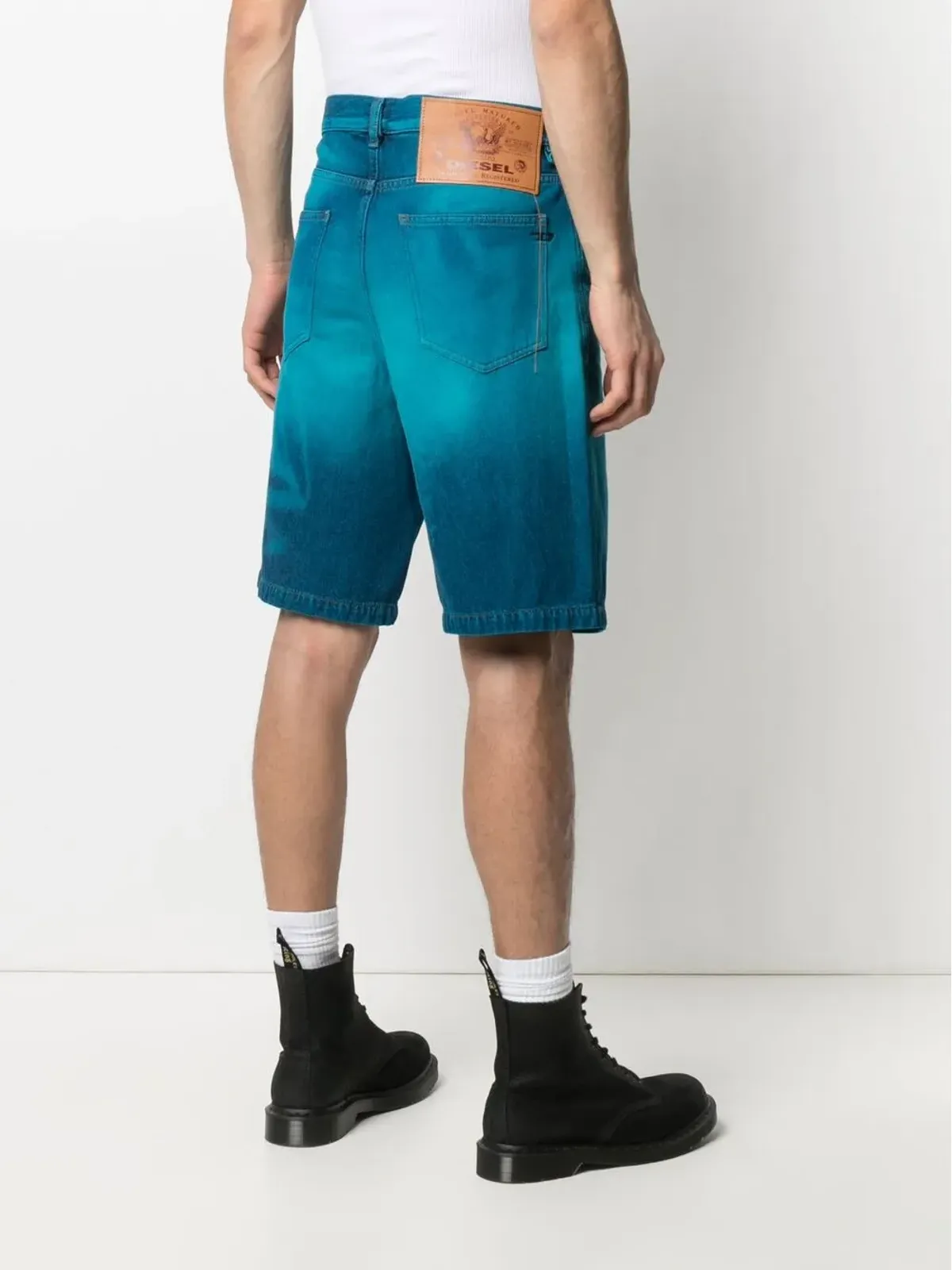 Diesel レーザーエフェクトデニムショーツ - 画像4
