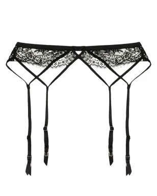 Fleur Du Mal Frankie レースストラッピーガーター - ブラック - サムネイル1