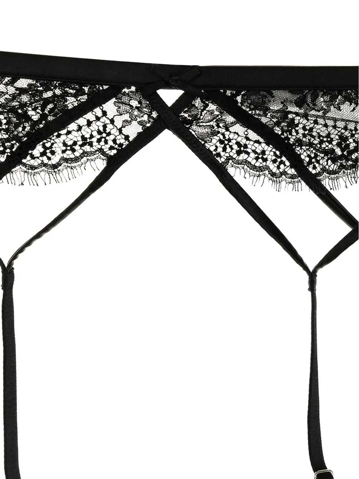 Fleur Du Mal Frankie レースストラッピーガーター - ブラック - 画像3