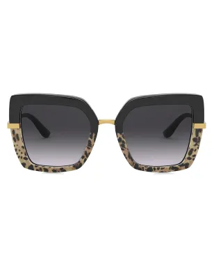 Dolce & Gabbana Eyewear ハーフプリントスクエアフレーム サングラス - サムネイル1