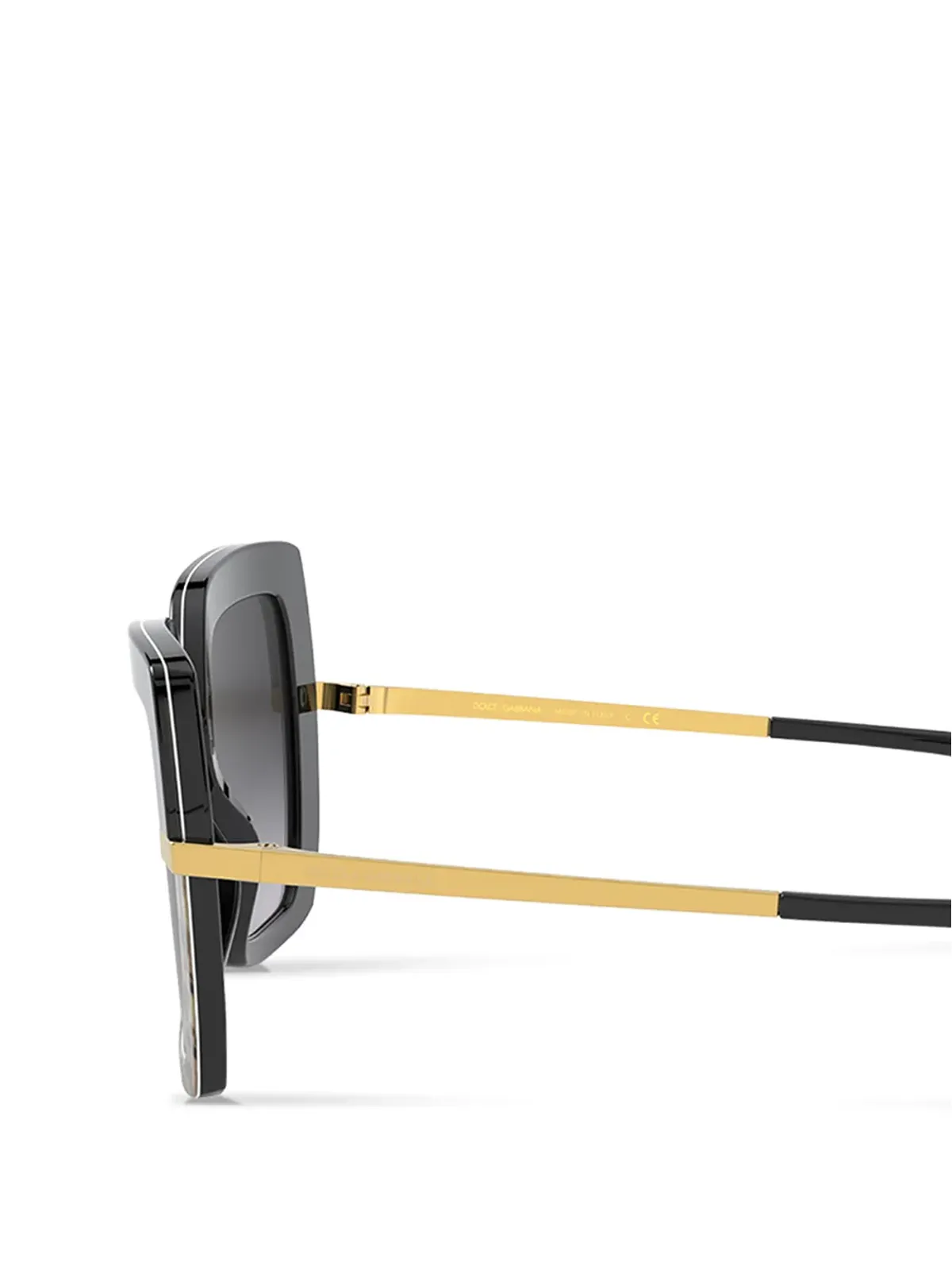 Dolce & Gabbana Eyewear ハーフプリントスクエアフレーム サングラス - 画像3